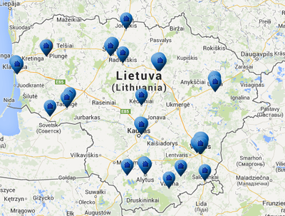 Modernėjančios Lietuvos žemėlapis